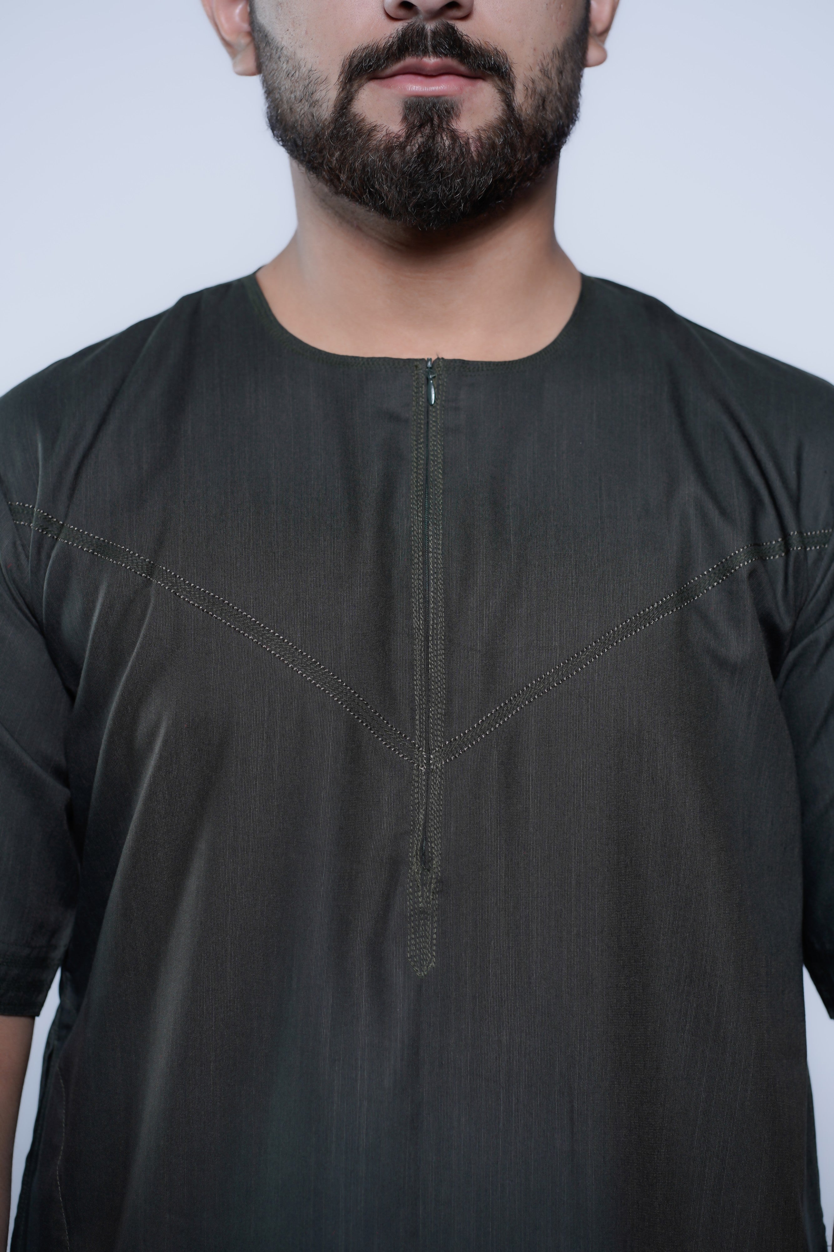 Short Sleeve Omani Jump Stitch Jubba