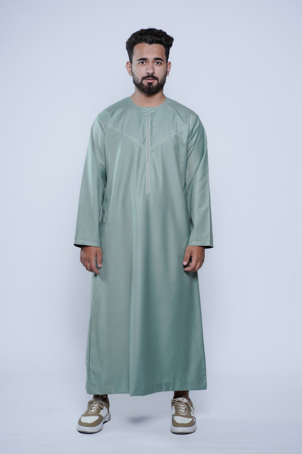 Omani Jubba with Curve Jump stitch design