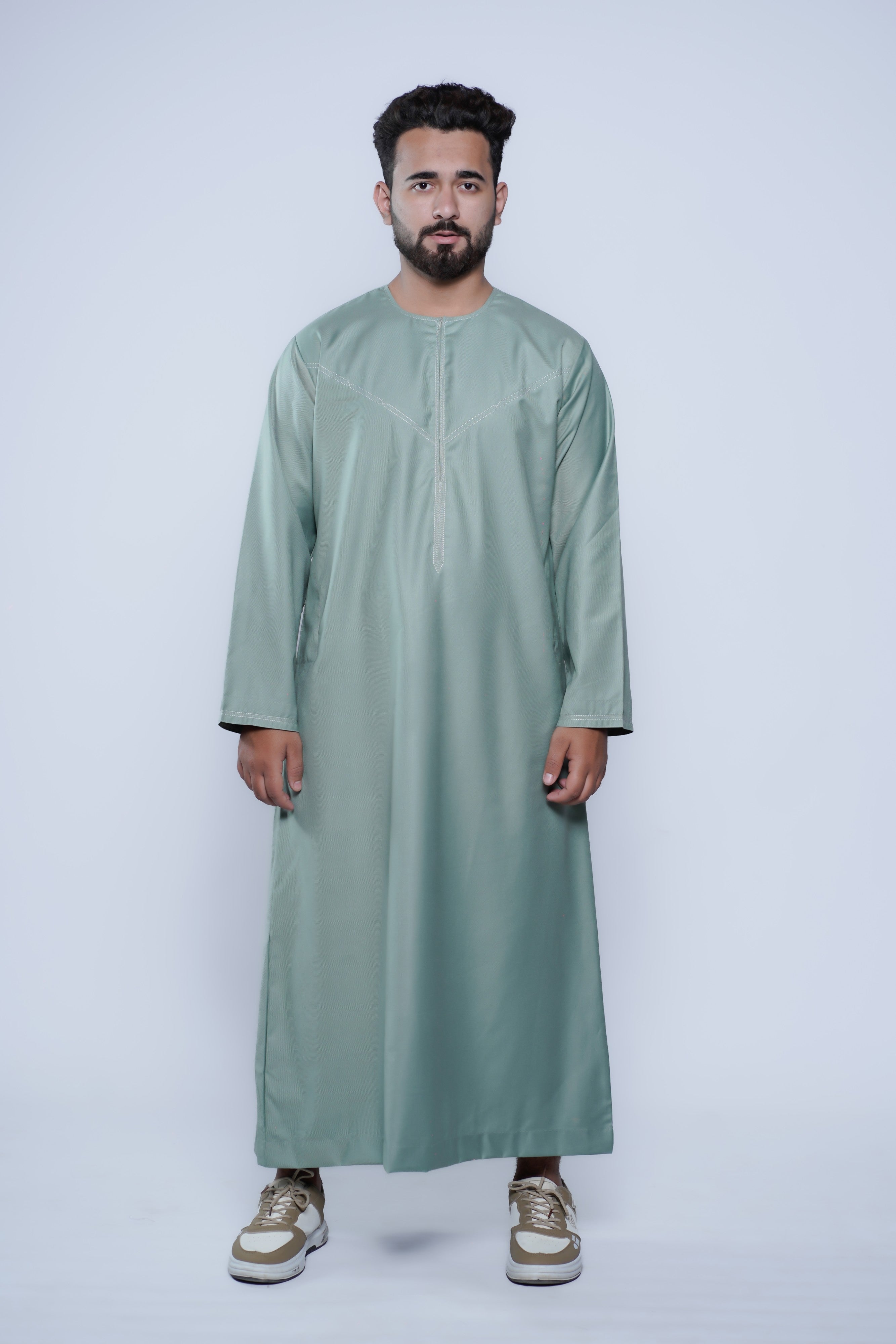 Omani Jubba with Curve Jump stitch design