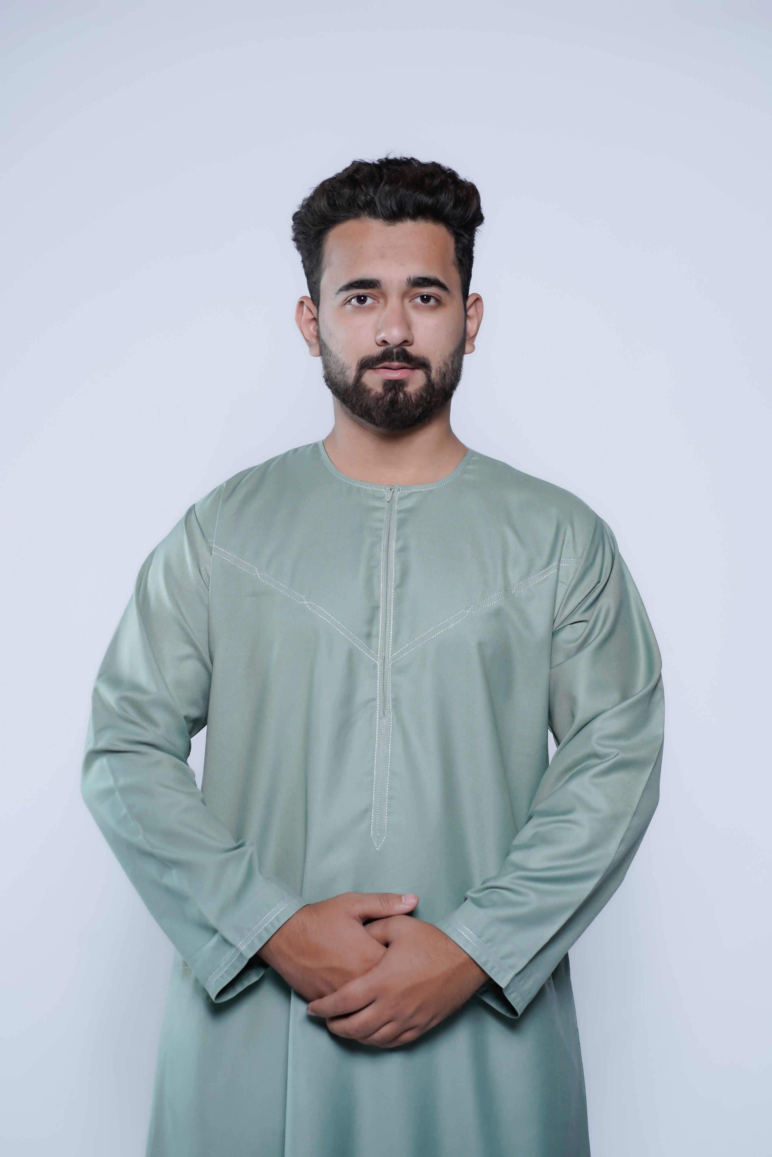Omani Jubba with Curve Jump stitch design