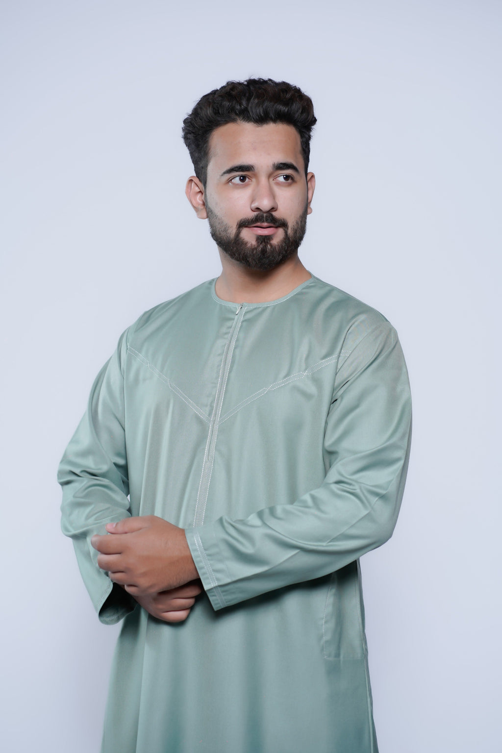 Omani Jubba with Curve Jump stitch design