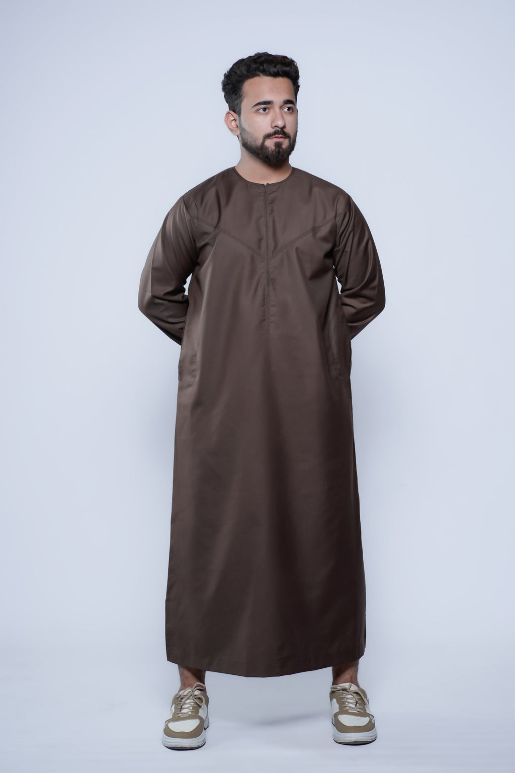 Omani Jubba with Curve Jump stitch design