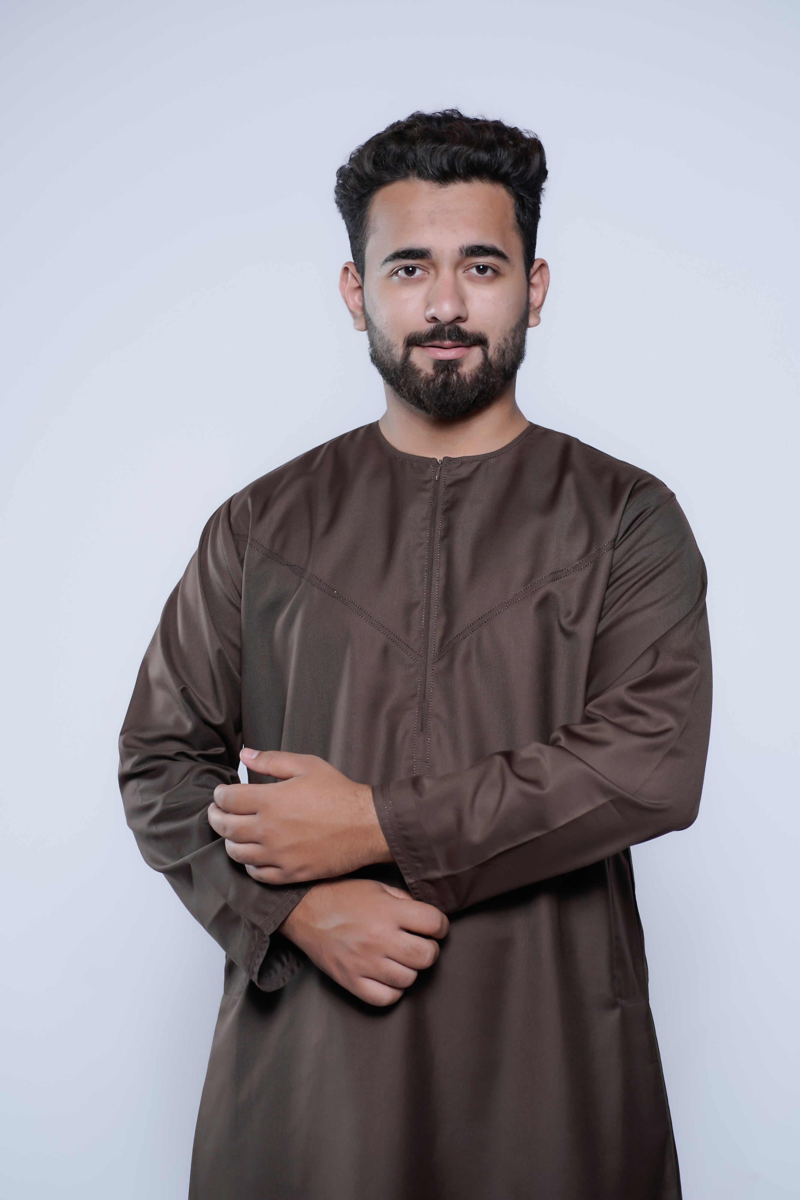 Omani Jubba with Curve Jump stitch design