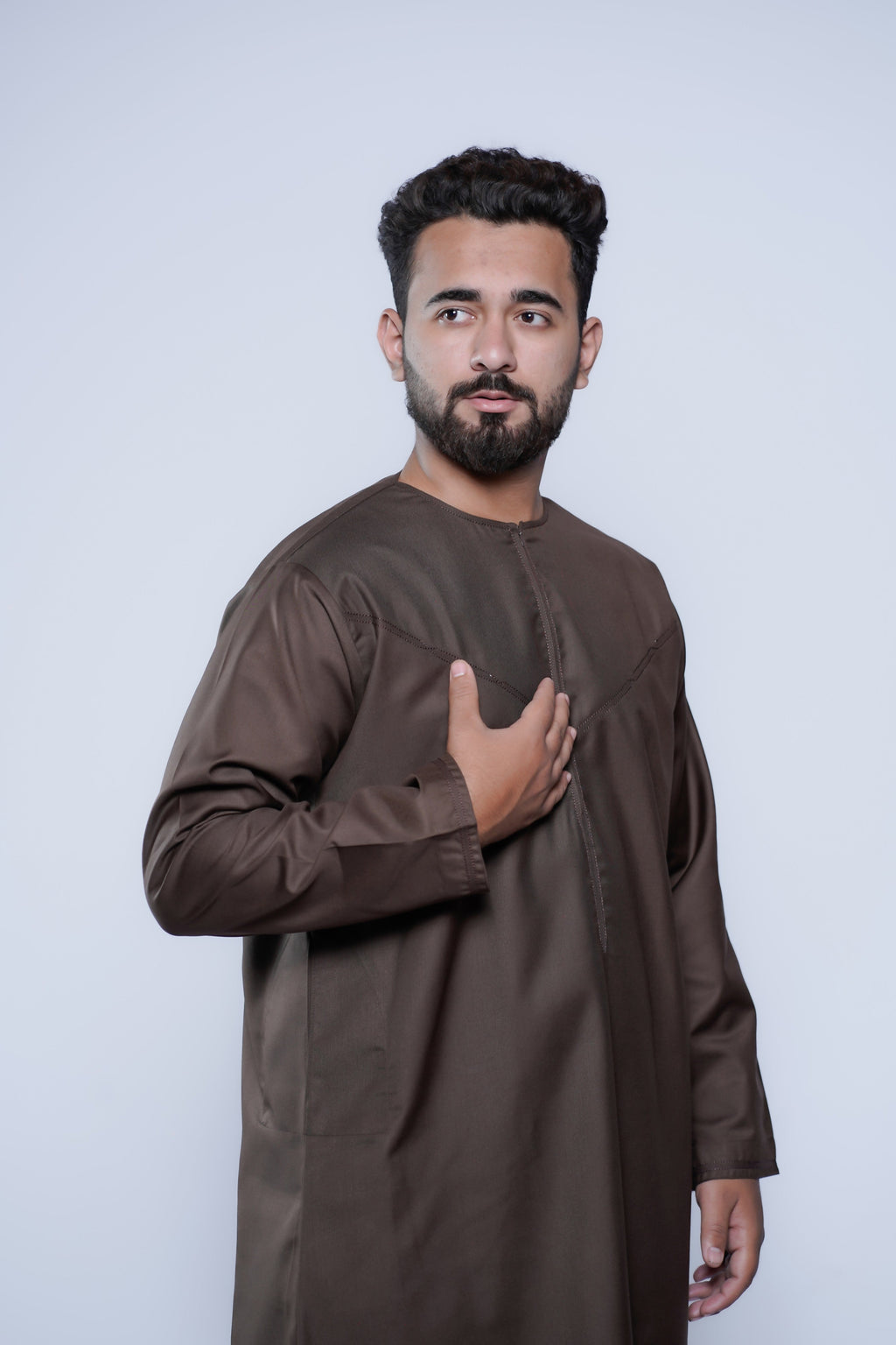 Omani Jubba with Curve Jump stitch design