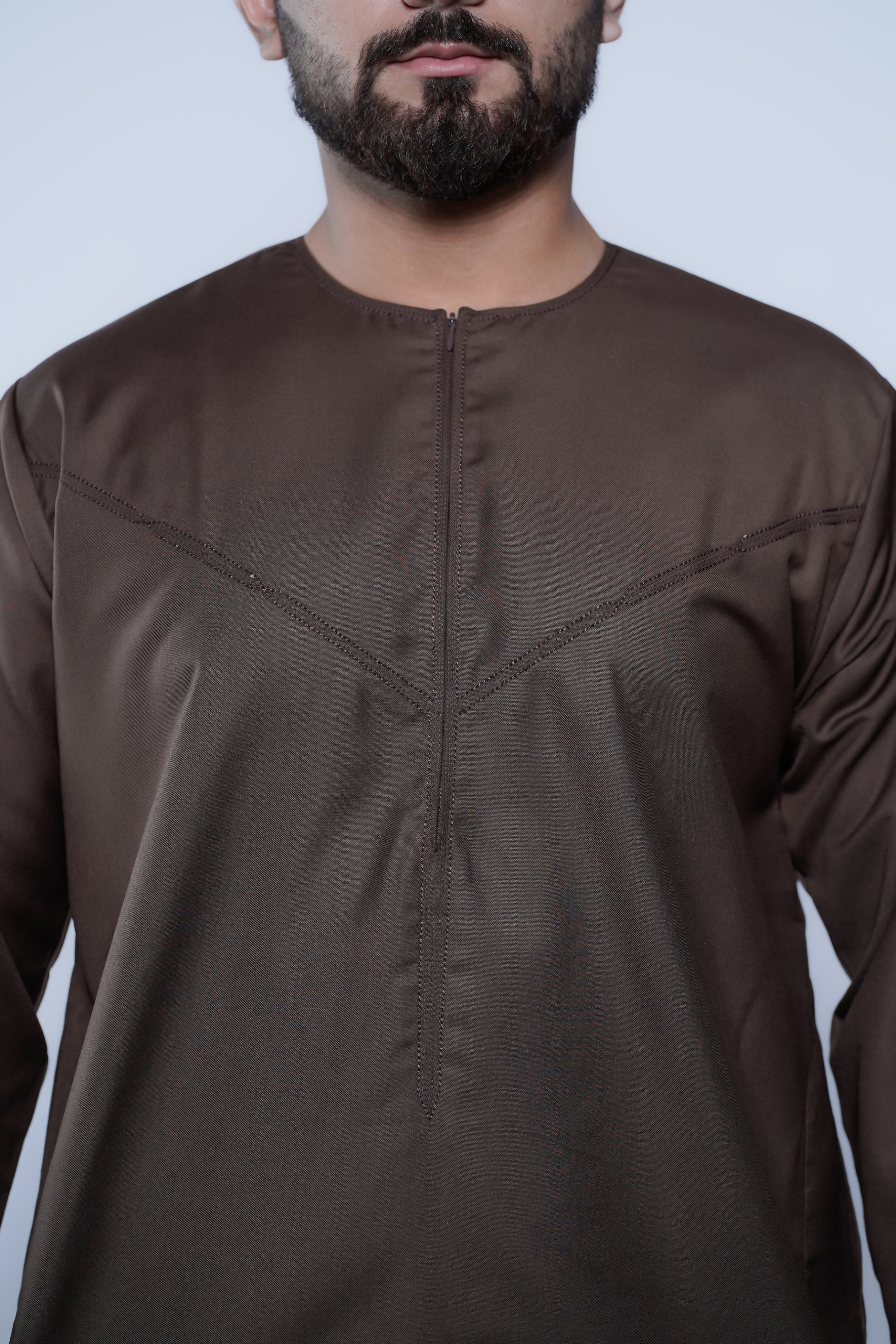 Omani Jubba with Curve Jump stitch design