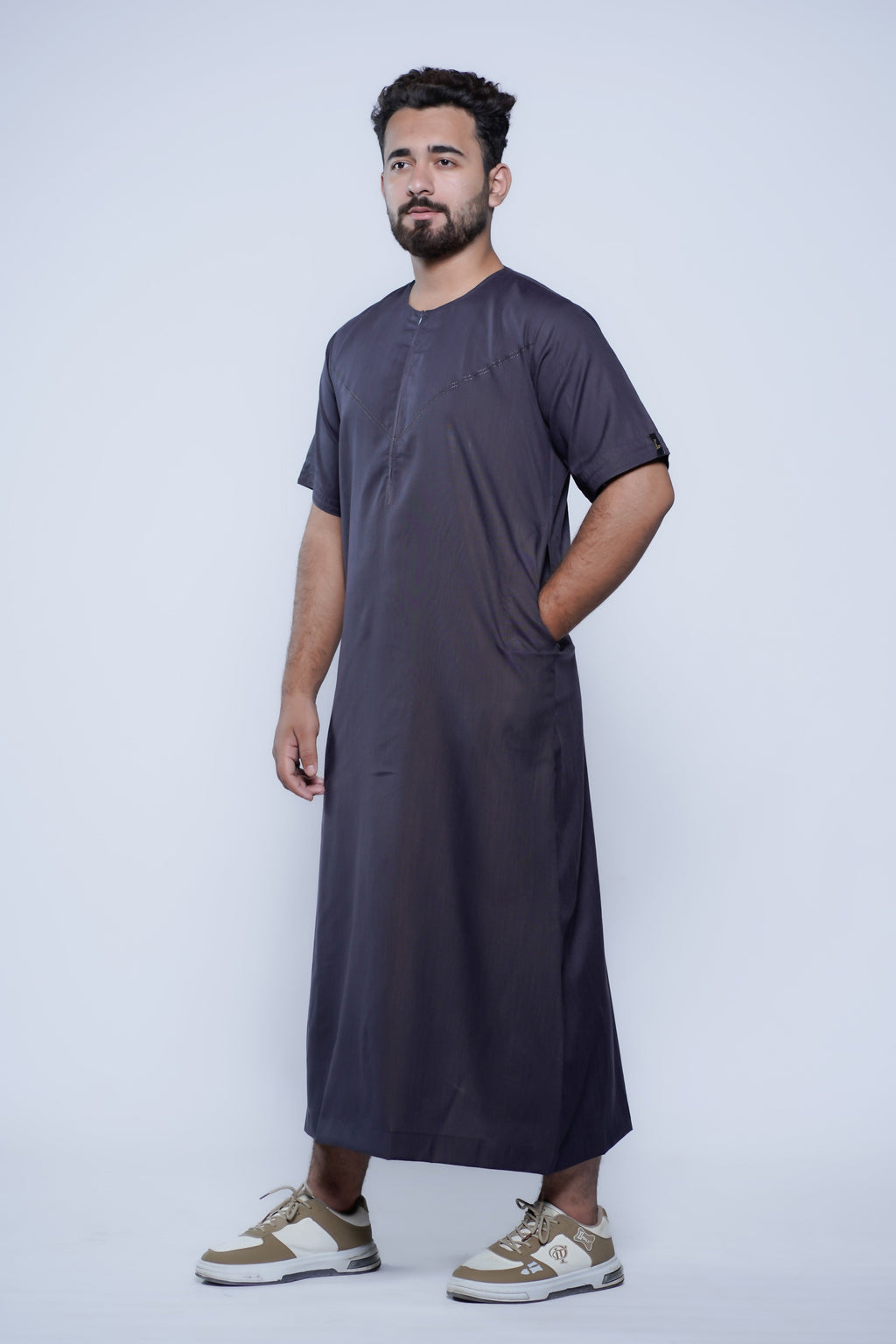 Short Sleeve Omani Jump Stitch Jubba