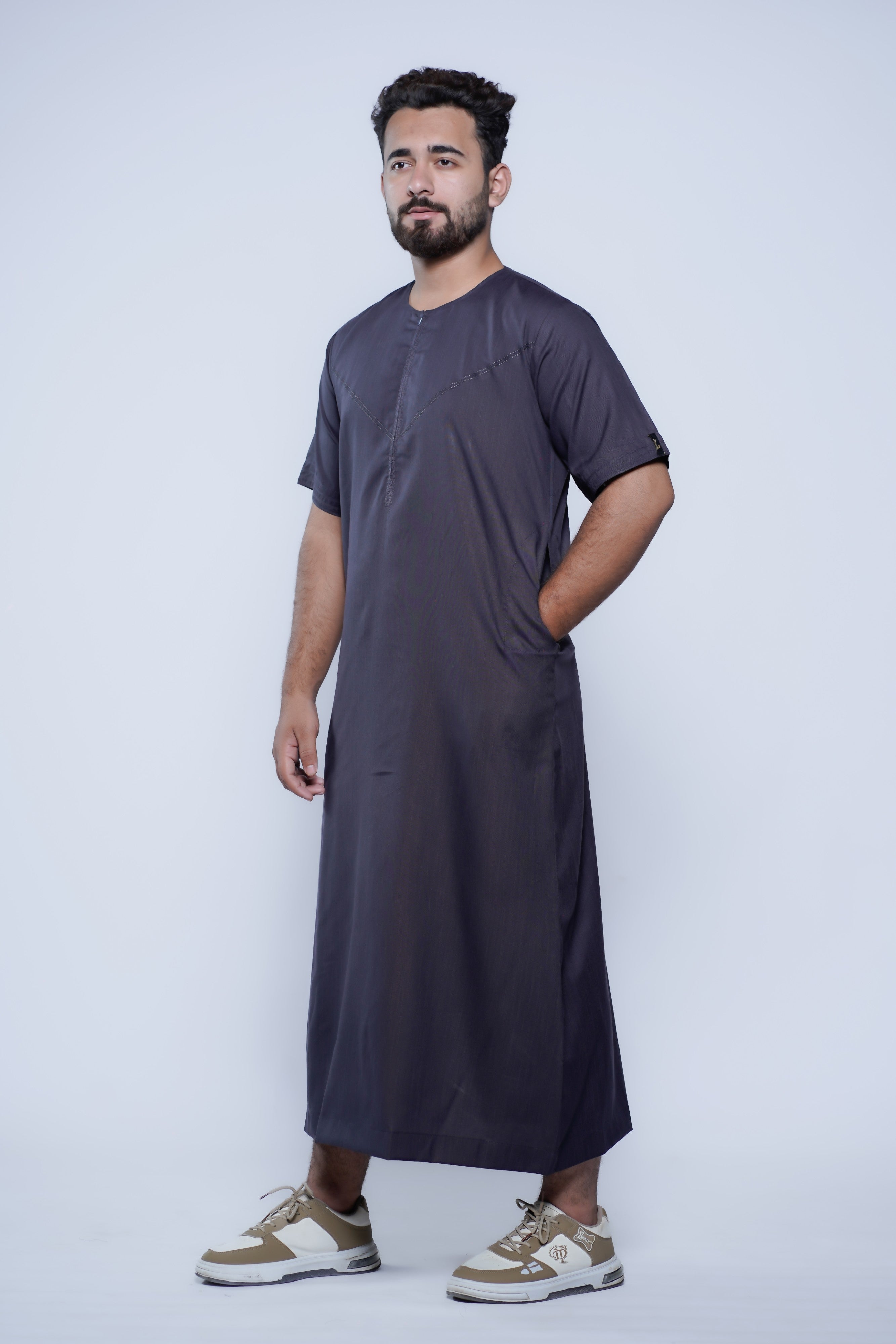 Short Sleeve Omani Jump Stitch Jubba