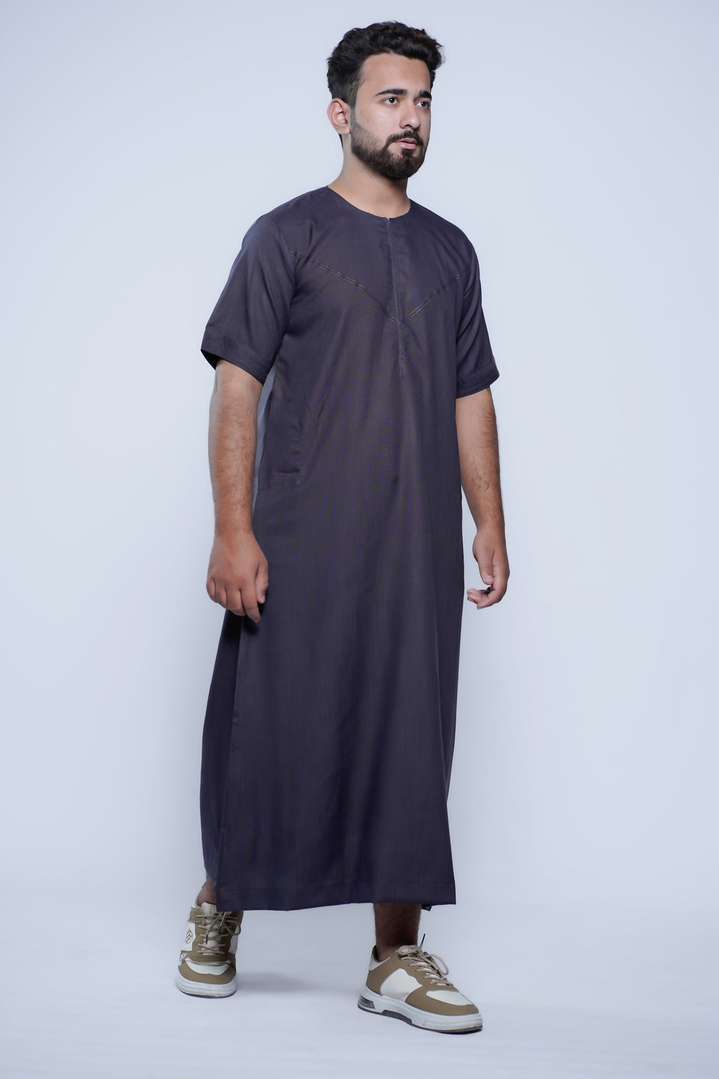 Short Sleeve Omani Jump Stitch Jubba