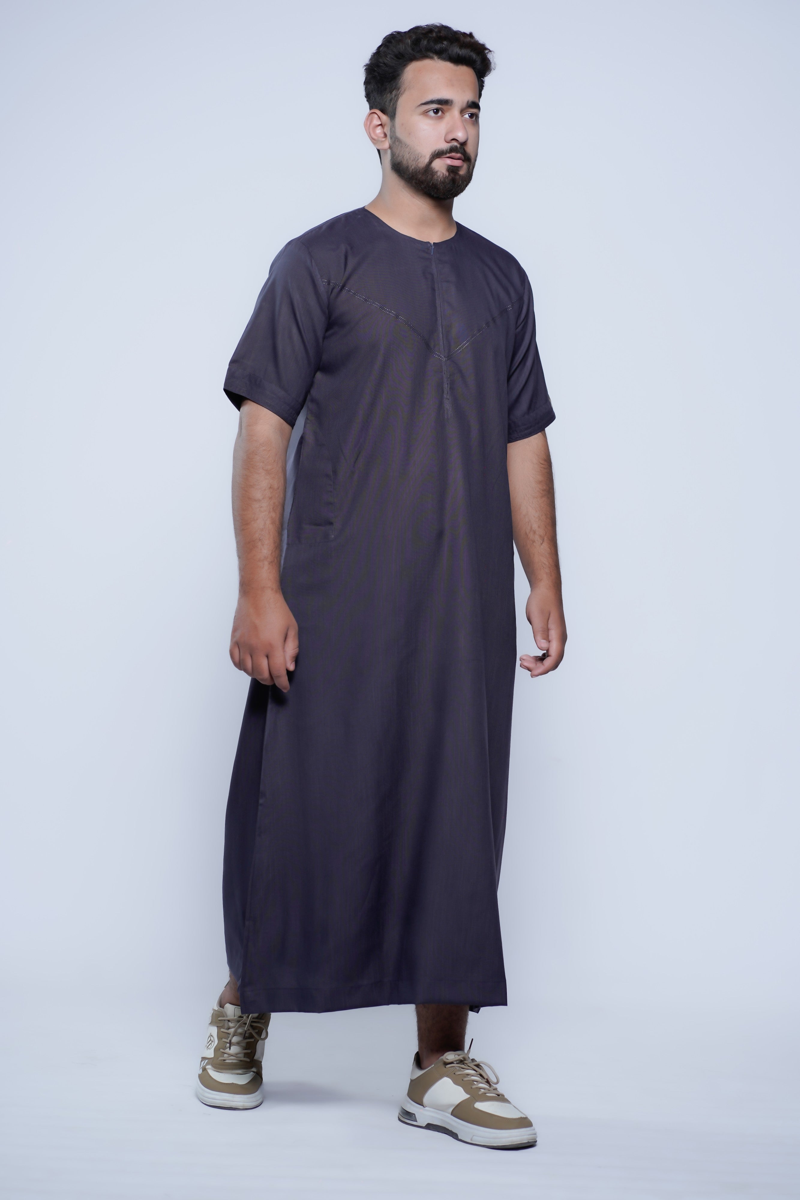 Short Sleeve Omani Jump Stitch Jubba