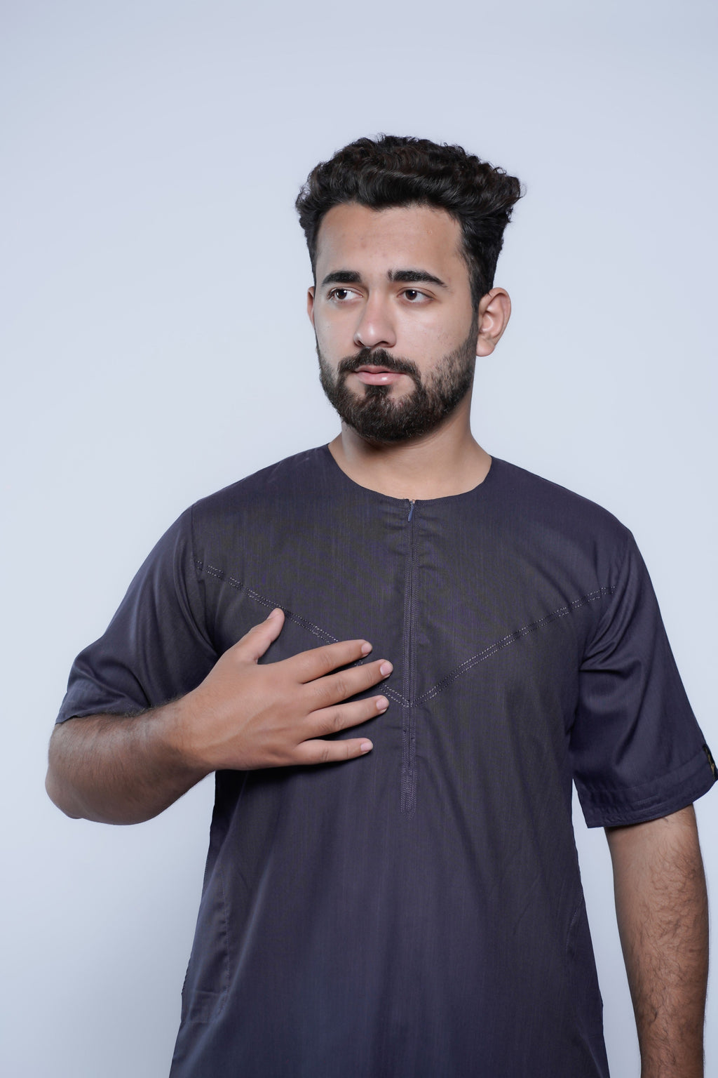 Short Sleeve Omani Jump Stitch Jubba