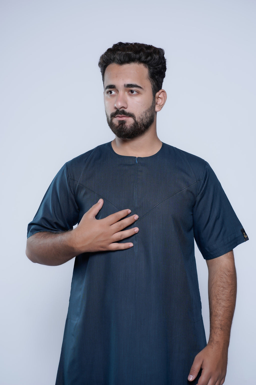 Short Sleeve Omani Jump Stitch Jubba