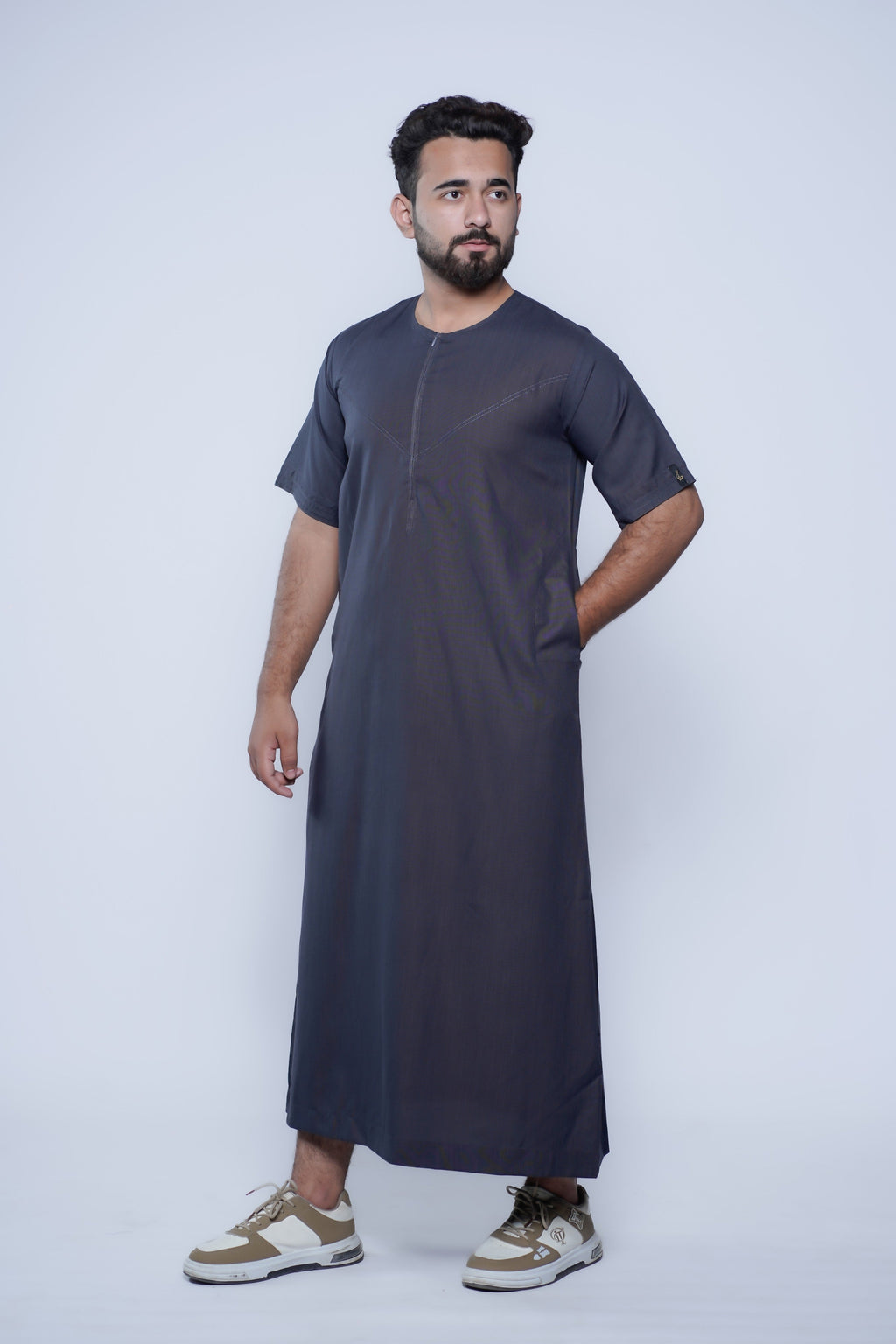 Short Sleeve Omani Jump Stitch Jubba