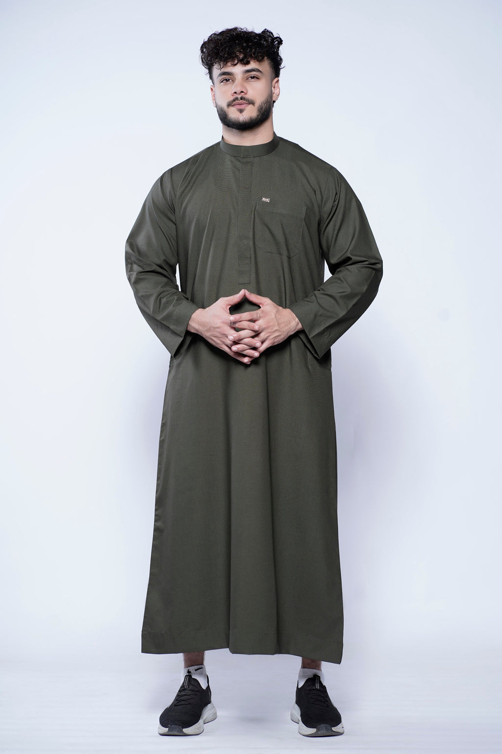 Omani Band Collar Jubba With Buttons
