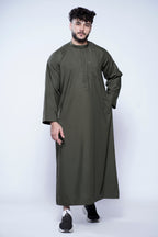 Omani Band Collar Jubba With Buttons