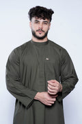 Omani Band Collar Jubba With Buttons
