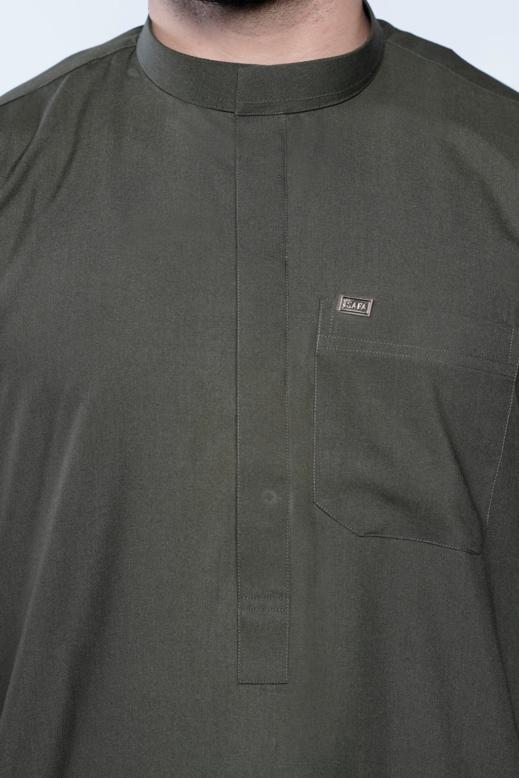 Omani Band Collar Jubba With Buttons