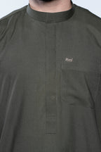 Omani Band Collar Jubba With Buttons