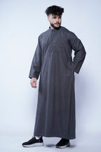 Omani Band Collar Jubba With Buttons