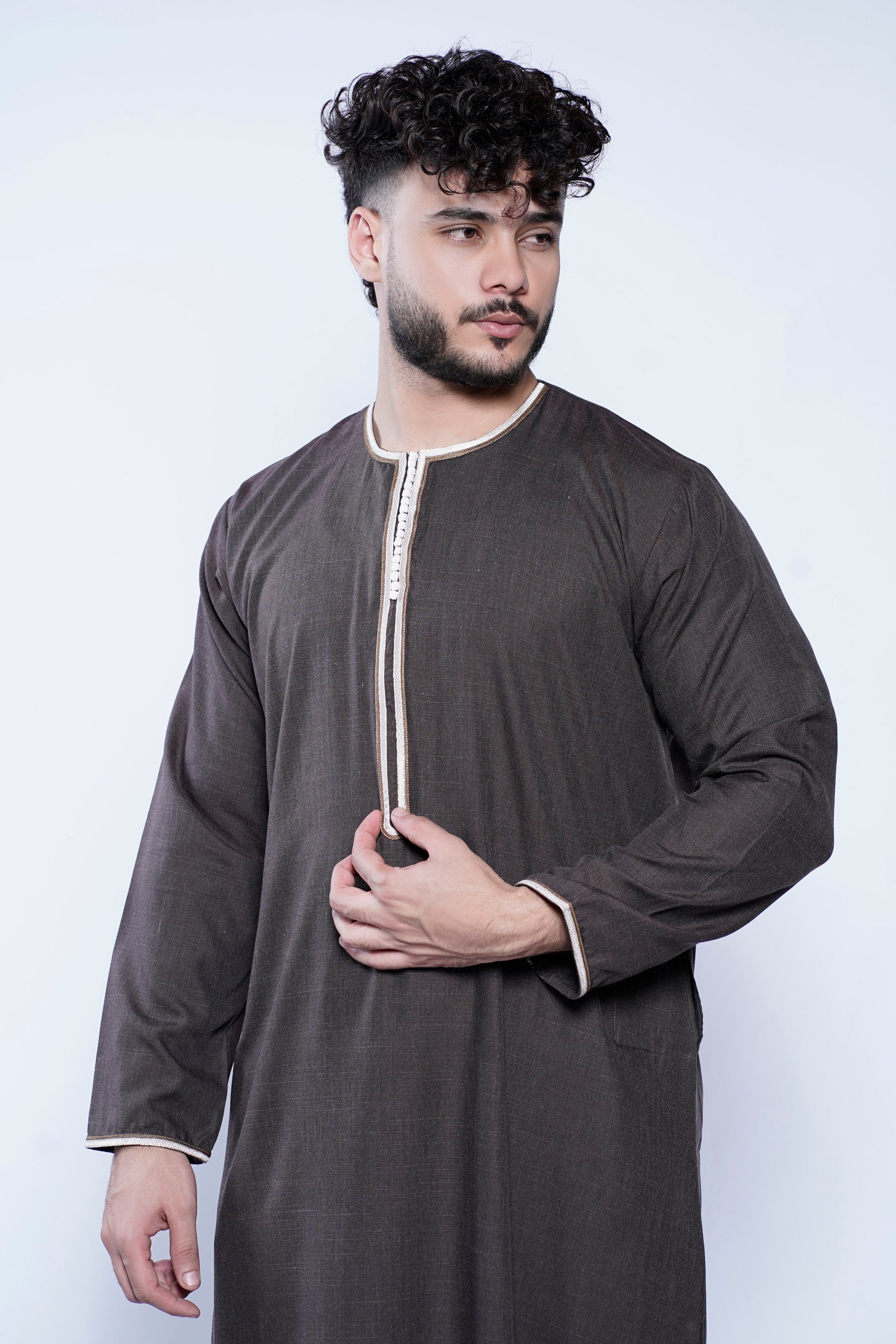 Long Sleeve Omani Embroidery Jubba
