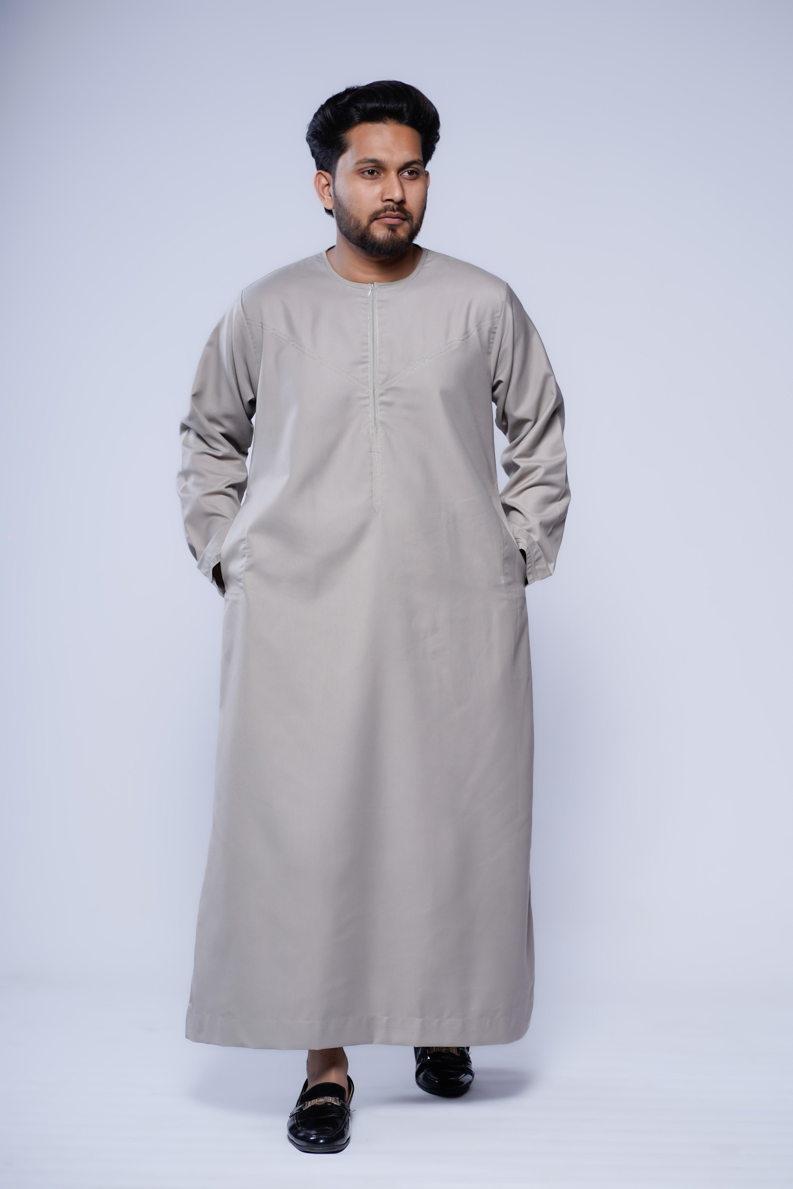 Omani Jubba with Curve Jump stitch design