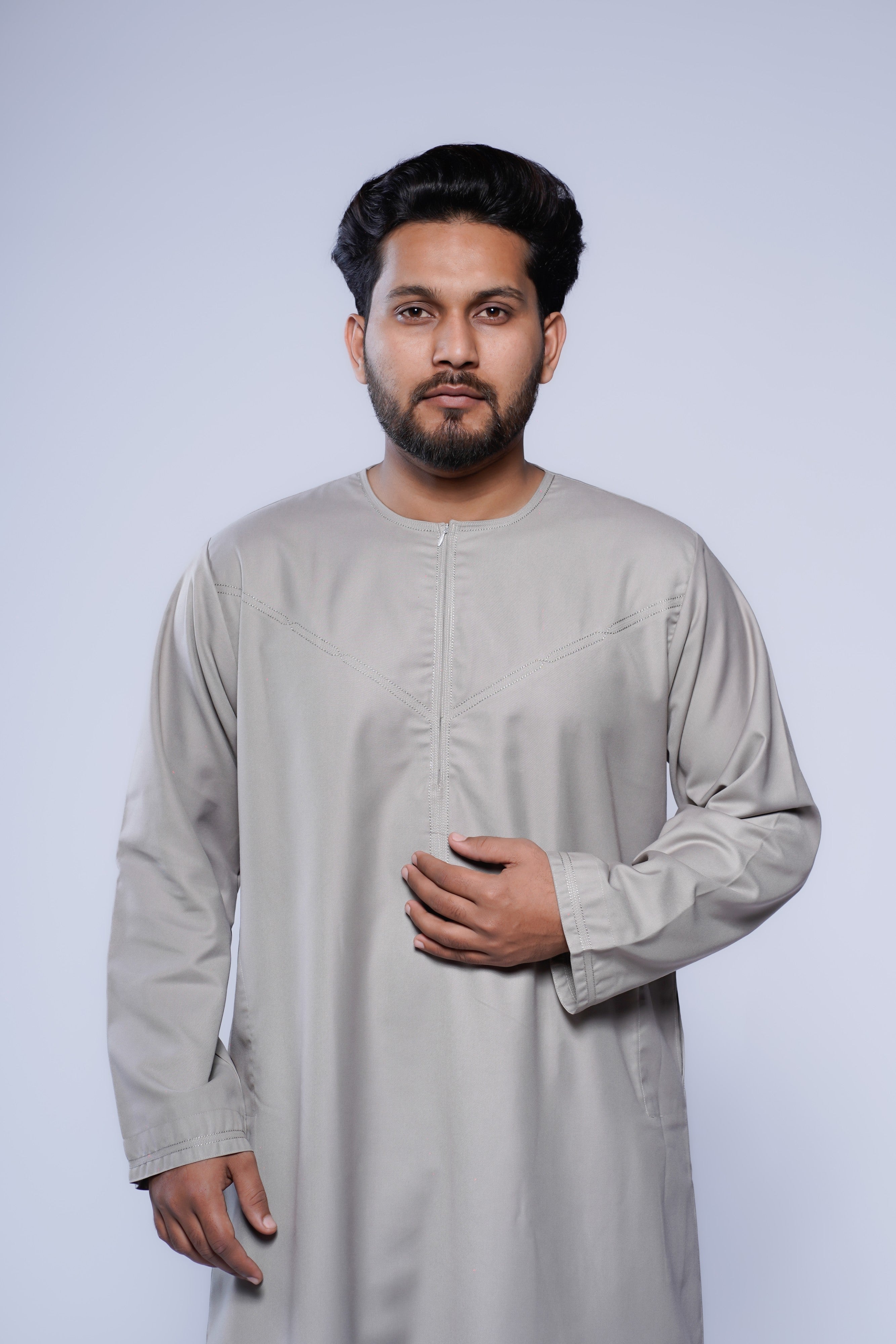 Omani Jubba with Curve Jump stitch design
