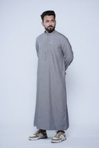Omani Band Collar Jubba With Buttons