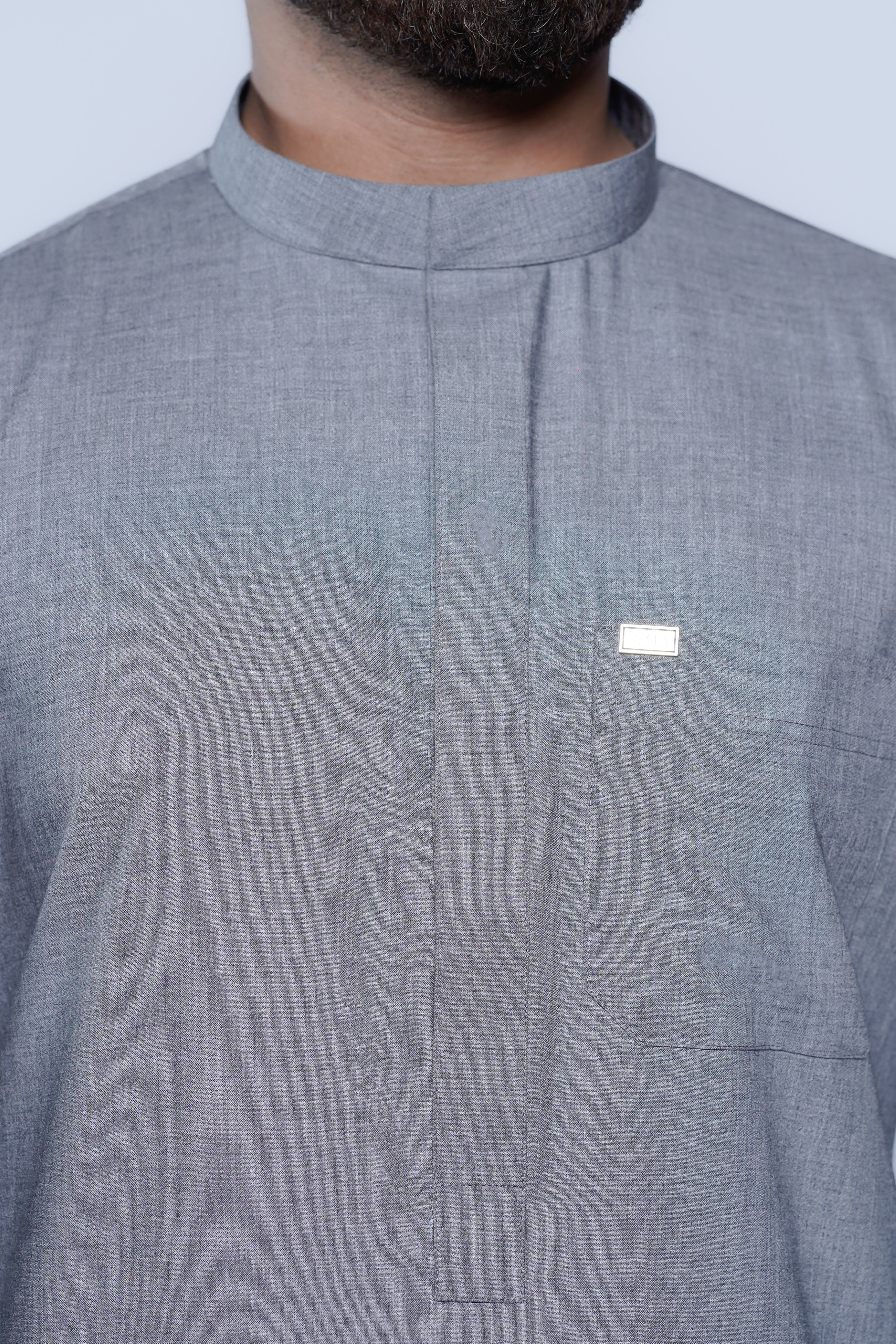 Omani Band Collar Jubba With Buttons