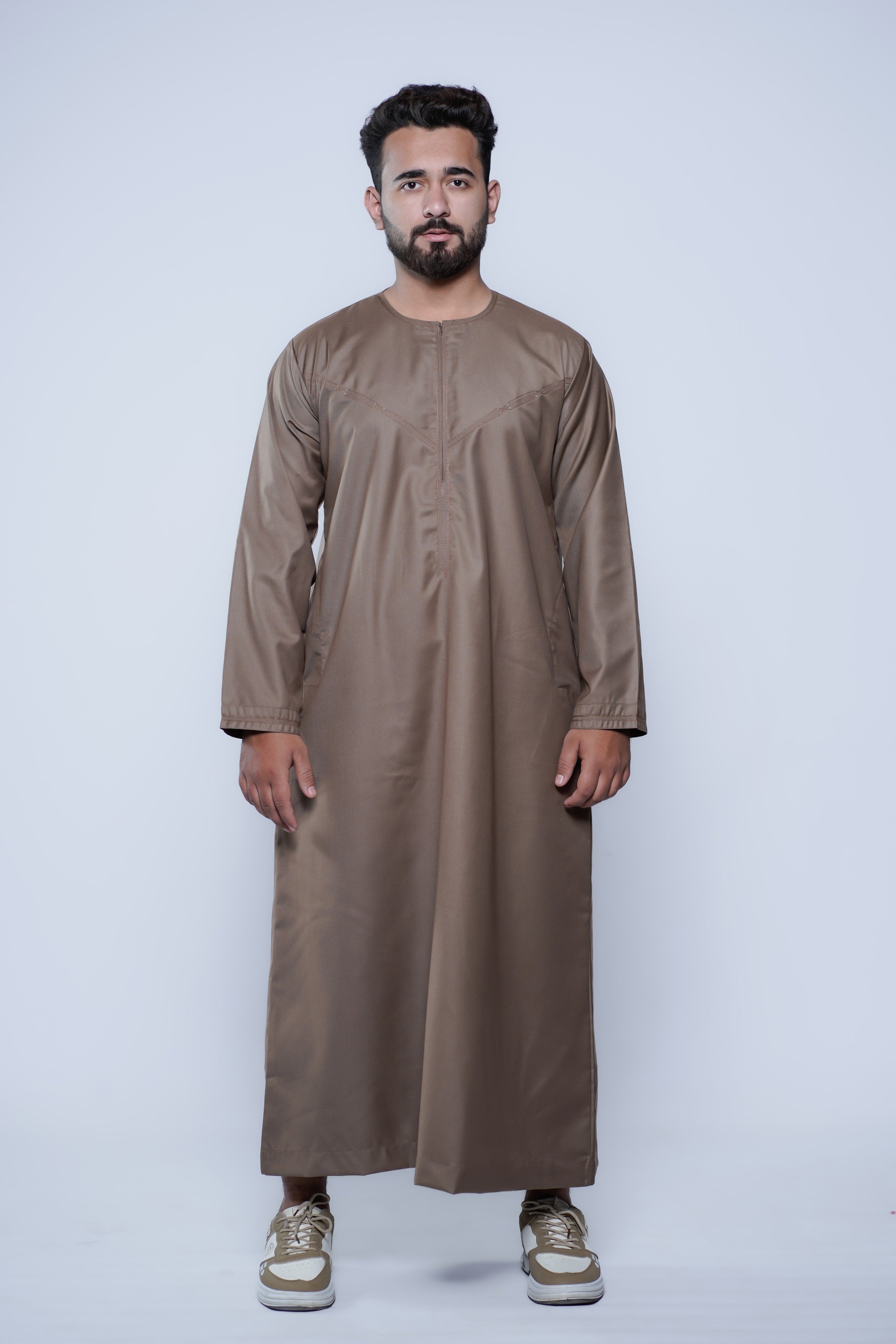 Omani Jubba with Curve Jump stitch design