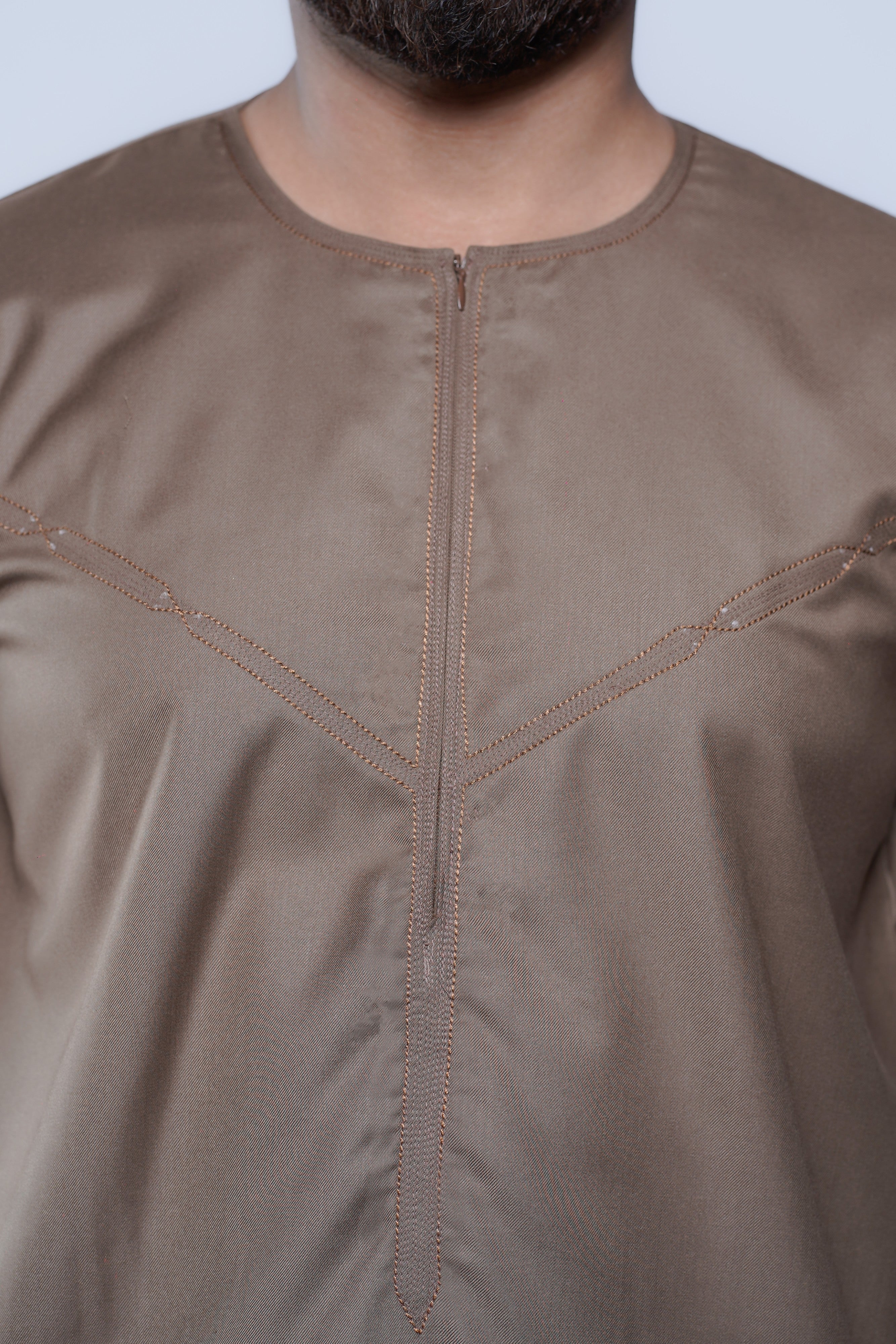 Omani Jubba with Curve Jump stitch design