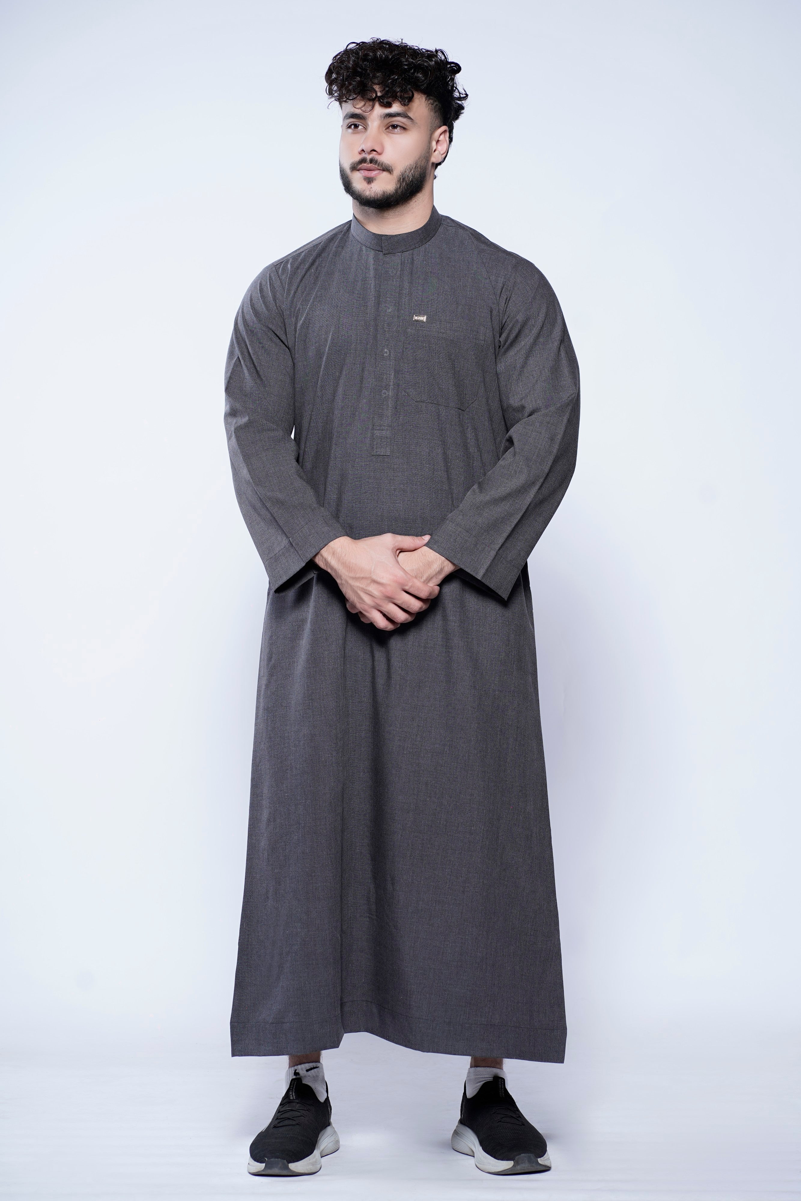 Omani Band Collar Jubba With Buttons