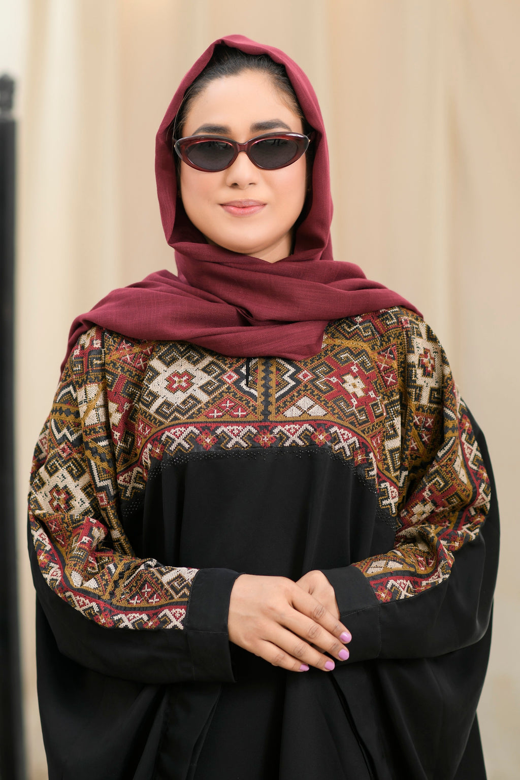 Black Embroidered Kaftan
