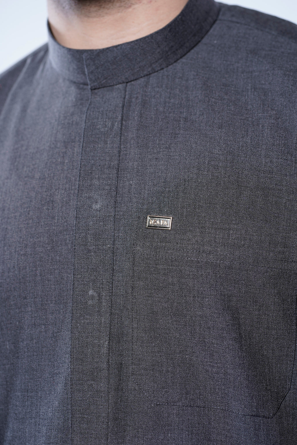 Omani Band Collar Jubba With Buttons