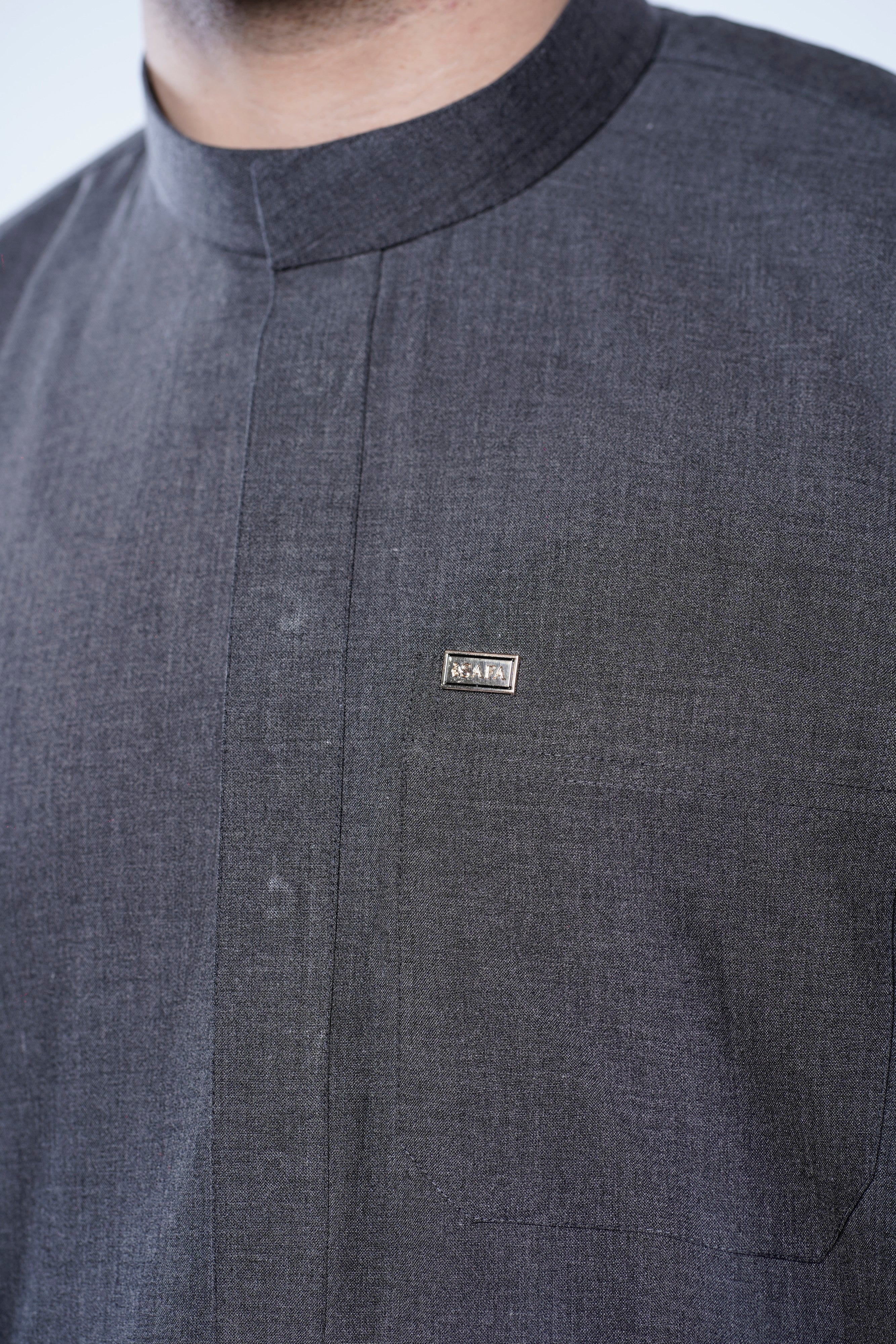 Omani Band Collar Jubba With Buttons