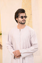 Beige Omani Long Sleeve Jubba Beaded Details
