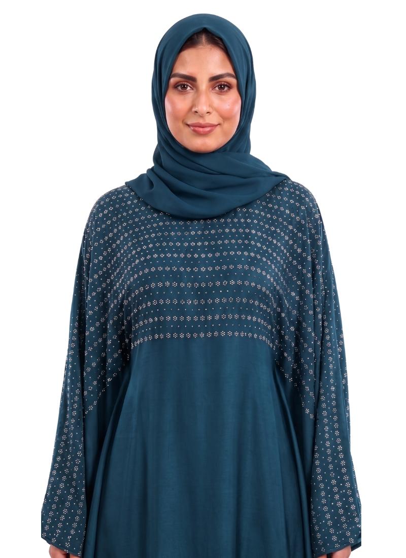 Women's Embellished Kaftan Abaya with Butterfly Sleeves