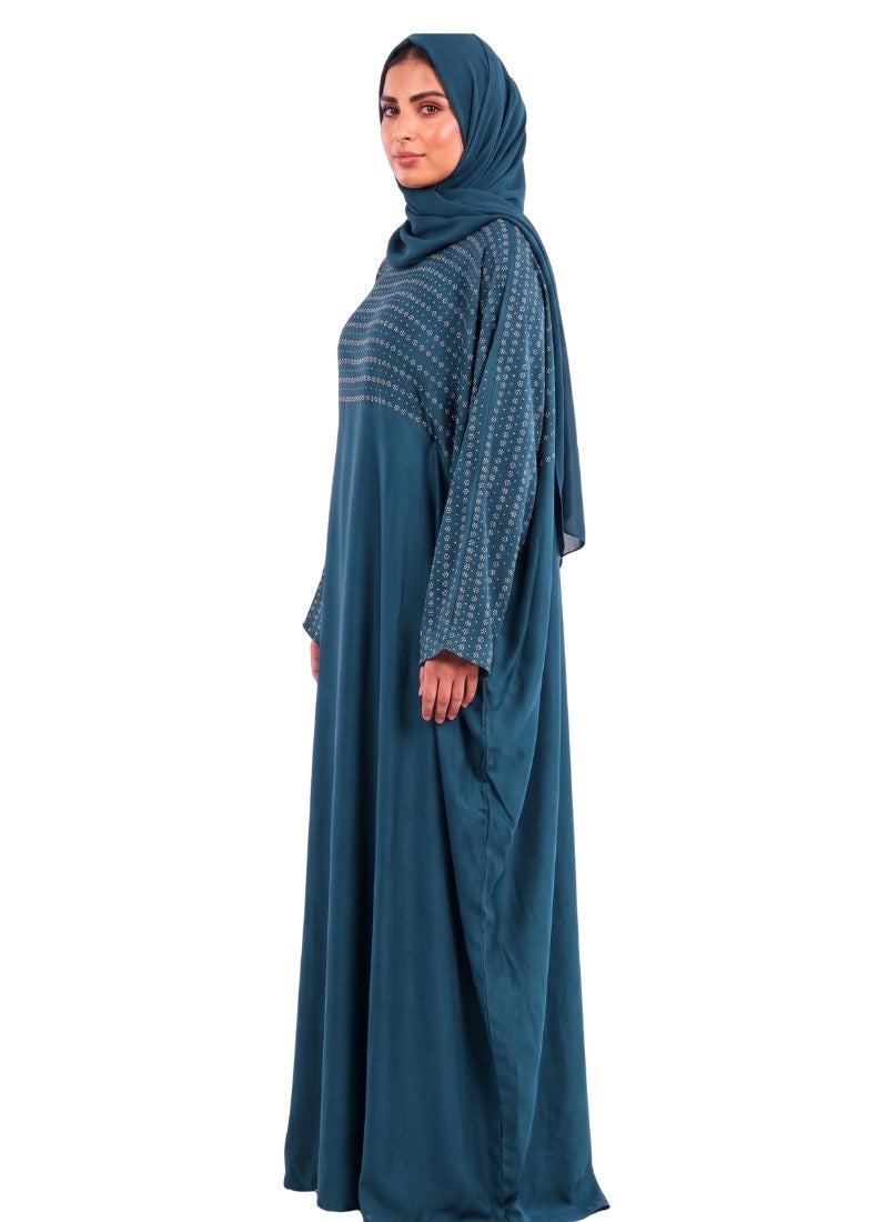 Women's Embellished Kaftan Abaya with Butterfly Sleeves