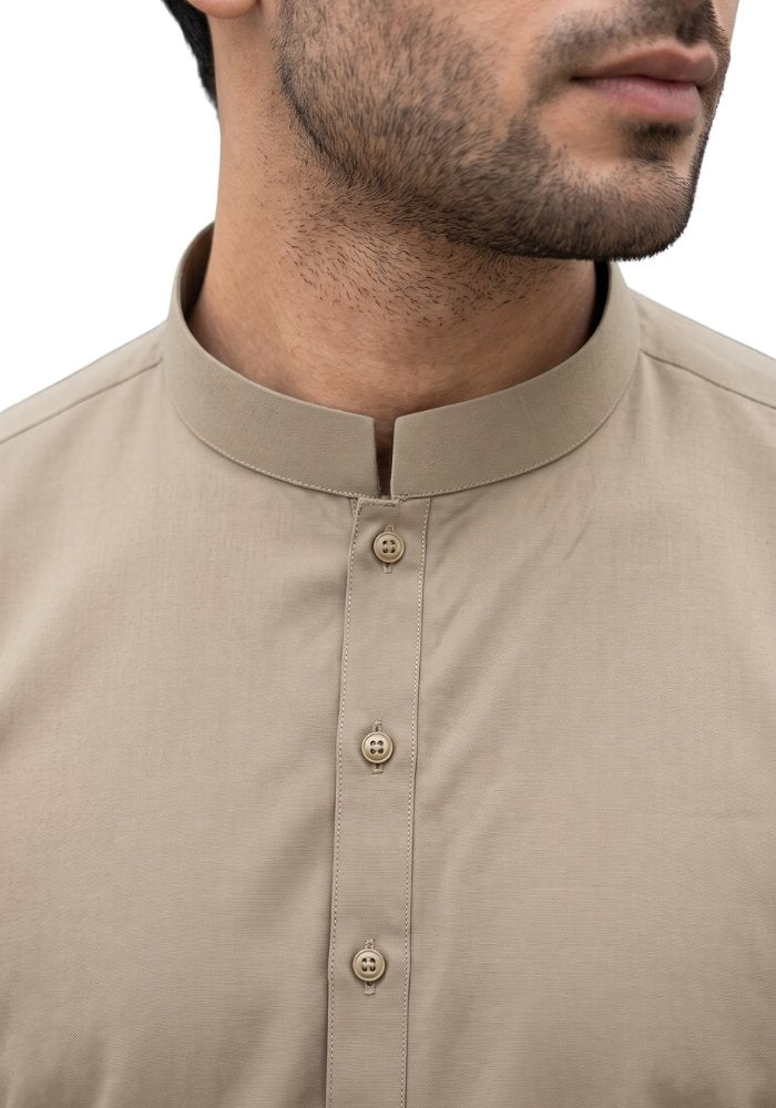 Men's Everyday Classic Beige Shalwar Kameez