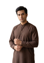 Men's Elegant Brown Two Piece Shalwar Kameez Set