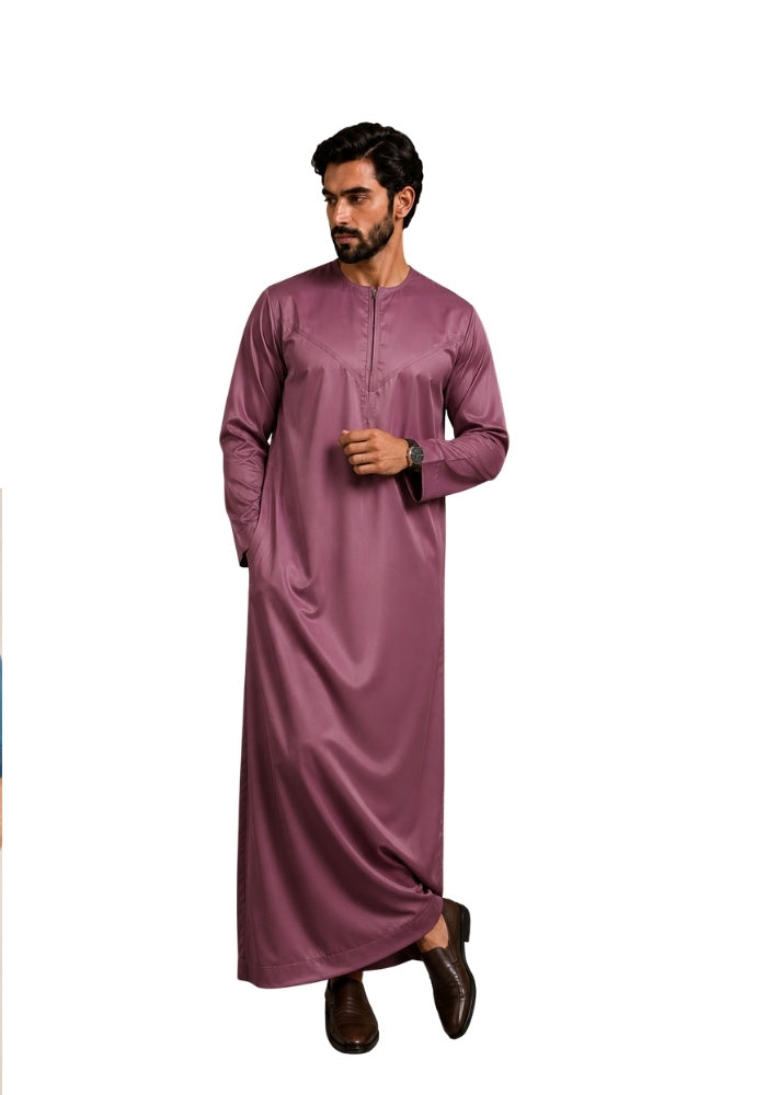 Mens Shiny Emarati / Omani Thobe -Purple