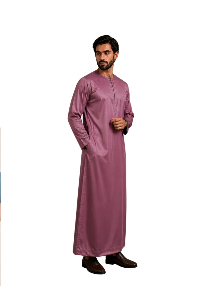 Mens Shiny Emarati / Omani Thobe -Purple