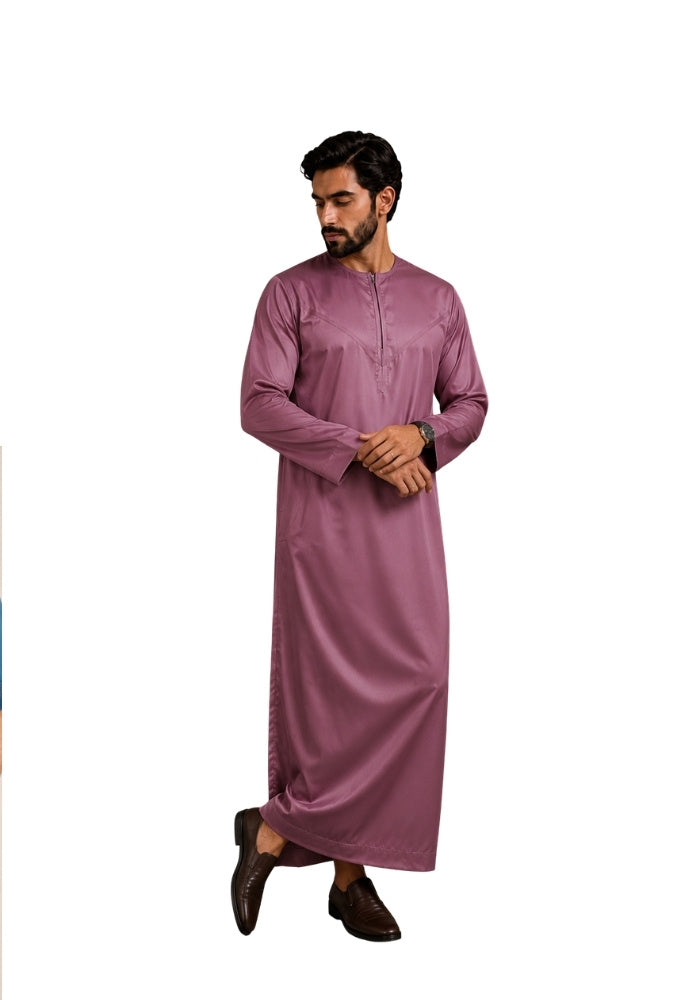 Mens Shiny Emarati / Omani Thobe -Purple