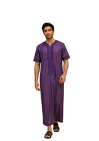 Half Sleeves Moroccan Thobes For Men -Purple