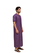 Half Sleeves Moroccan Thobes For Men -Purple