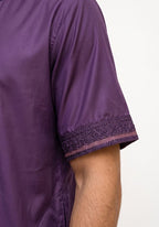 Half Sleeves Moroccan Thobes For Men -Purple