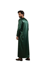 Mens Shiny Emarati / Omani Thobe -Green