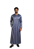 Mens Shiny Emarati / Omani Thobe -Blue