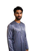 Mens Shiny Emarati / Omani Thobe -Blue