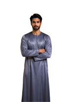 Mens Shiny Emarati / Omani Thobe -Blue