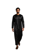 Mens Shiny Emarati / Omani Thobe -Black