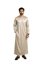 Mens Shiny Emirati / Omani Thobe -Beige